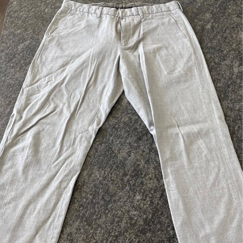 J. Crew 34" Grey Slim Bowery Pants